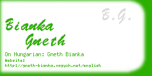 bianka gneth business card